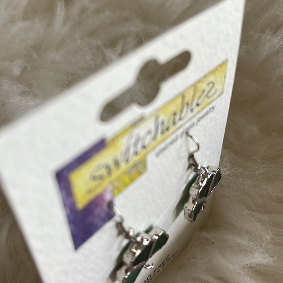 Shamrock ☘️ Earrings Stained glass St Patrick’s Day jewelry new - Picture 4 of 10